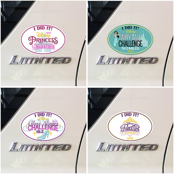 Window Decal Sticker NEW Run Disney Glass Slipper Challenge 2015 19.3 I DID IT