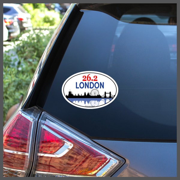 London England UK 26.2 Marathon Skyline Icon Removable Sticker Decal or Car Magnet NO YEAR Running Gifts for Runners