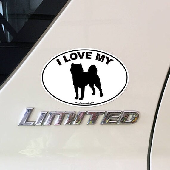 I Love My Shiba Inu Japanese Dog Breed 4x6 Oval Car Magnet Or Decal Bumper Sticker Large Print Blackwhite