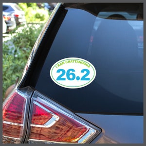 I Ran Chattanooga 26.2 Marathon Removable Sticker Decal or Car Magnet NO YEAR Running Gifts for Runners
