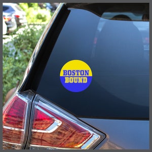 Boston 26.2 Marathon Bound CIRCLE Removable Sticker Decal or Car Magnet Running Gifts for Runners