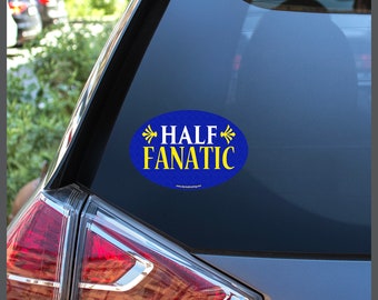 Half Fanatic Half Marathon Runner Race Training for 13.1 Miles Decal or Car Magnet PERSONALIZED Running Gifts for Runners