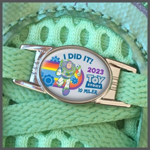 RunDisney #RunDisney Springtime Toy Story 10-Miler 10 Miles 2023 I DID IT! Shoe Sneaker Shoelace Shoe Lace Charm Running Gifts for Runners