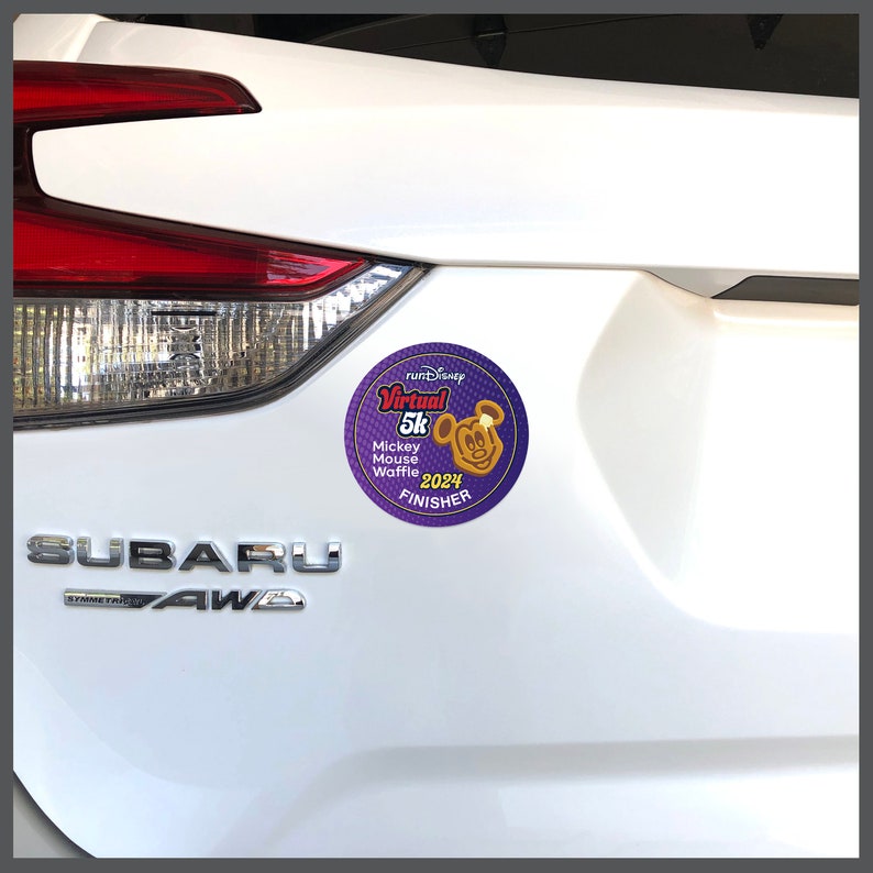 Mickey Waffle Sticker Disney Virtual Summer 2024 Mickey Waffle 5K 3.1 Miles #rundisney Run ...