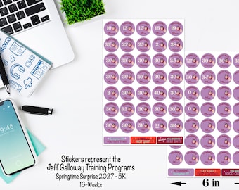 Walt Disney Races RunDisney Springtime Surprise 5K 3.1 Miles Jeff Galloway 13-Week Training Stickers Planners Running Gifts THEMED 2027