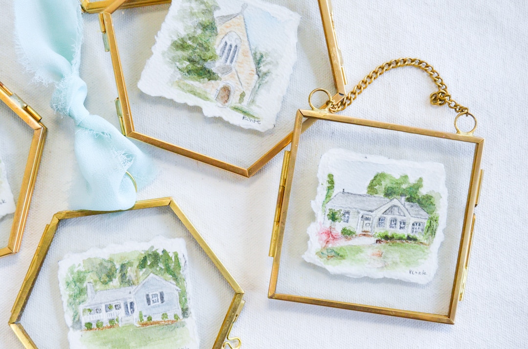 Watercolor House Portrait Ornament: Personalized New Home Gift - Etsy