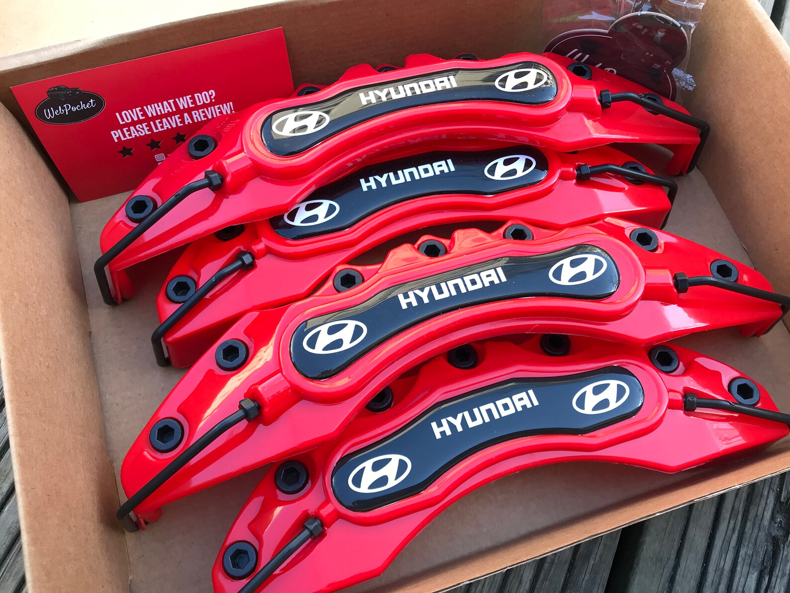 4 Pc pour Hyundai Red Big Brake Caliper Covers / Hyundai Etsy