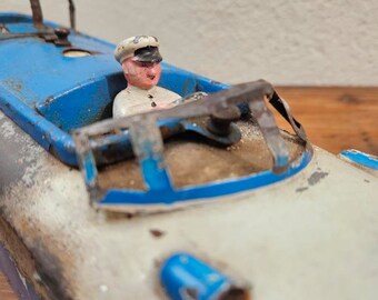 Jouet Ancien Jep Bateau Paquebot France Mécanique