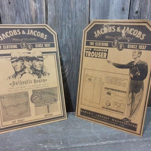 PLV Vintage - Carton publicitaire Jacobs & Jacobs