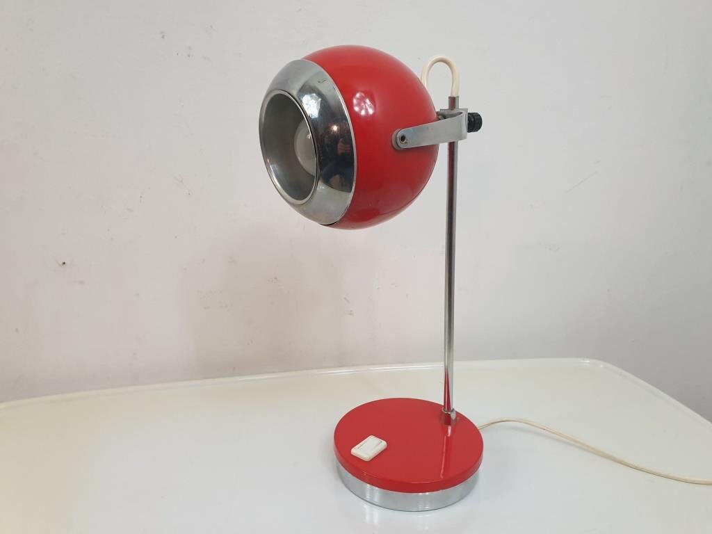 Lampe Eyeball Rouge - Luminaire Vintage