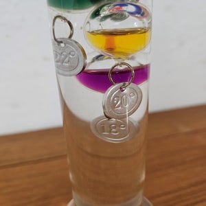 Thermomètre Galileo Thorness – Support Métal, Indicateur Multicolore, Neuf