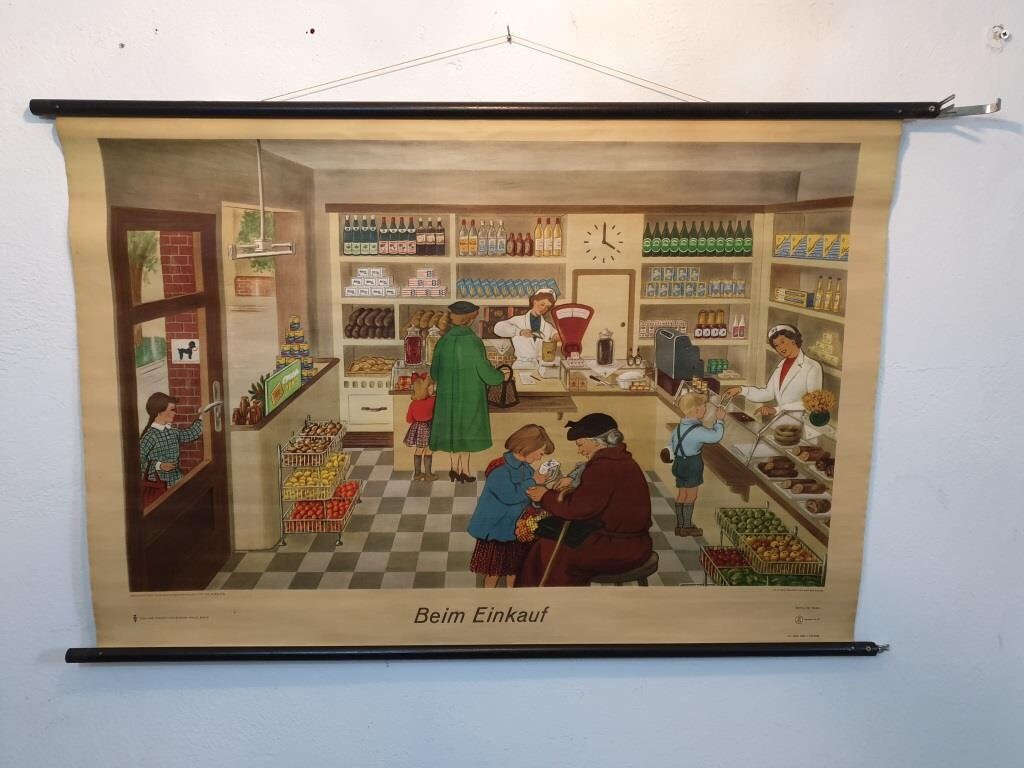 Ancienne Affiche d'école Allemande