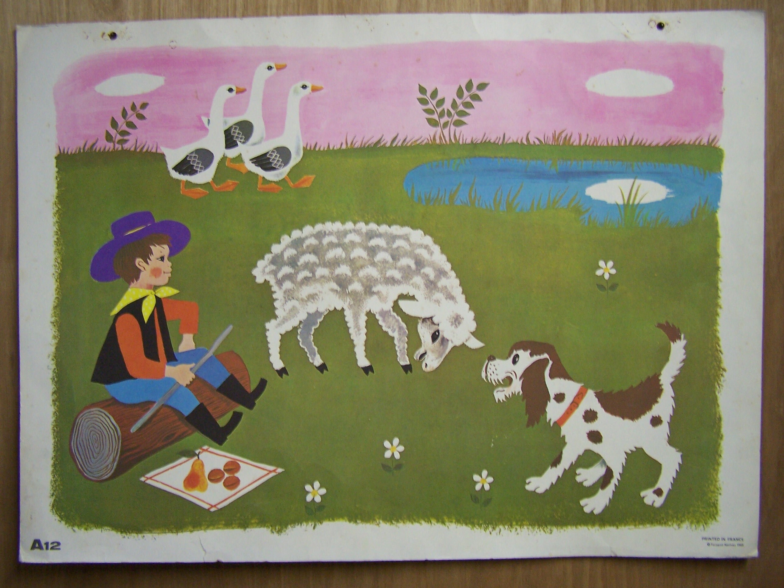 Ancienne Affiche d'école