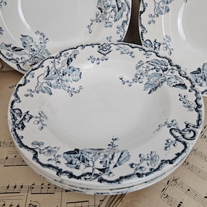 KG Lunéville earthenware soup plates