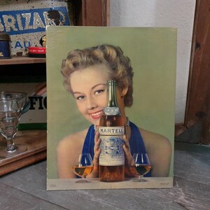 Carton publicitaire - Publicité Cognac MARTELL - Bistrot