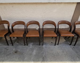 6 chaises Baumann modèle Gondole - Chaises vintage