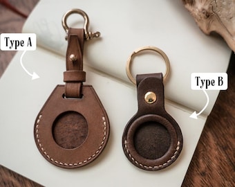 6 colors personalized Airtag Case | 100% Handmade Genuine Leather Airtag Case | leather airtag cover | with Solid Brass Hardware |airtag