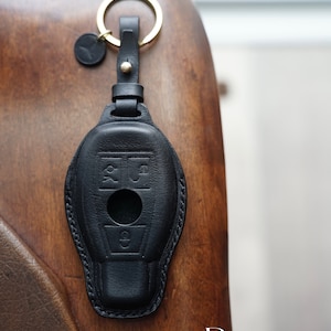6 colors car key leather cover for Mercedes Benz |car key leather case Benz | Mercedes key chain | Leather Car key case | Car Keychain