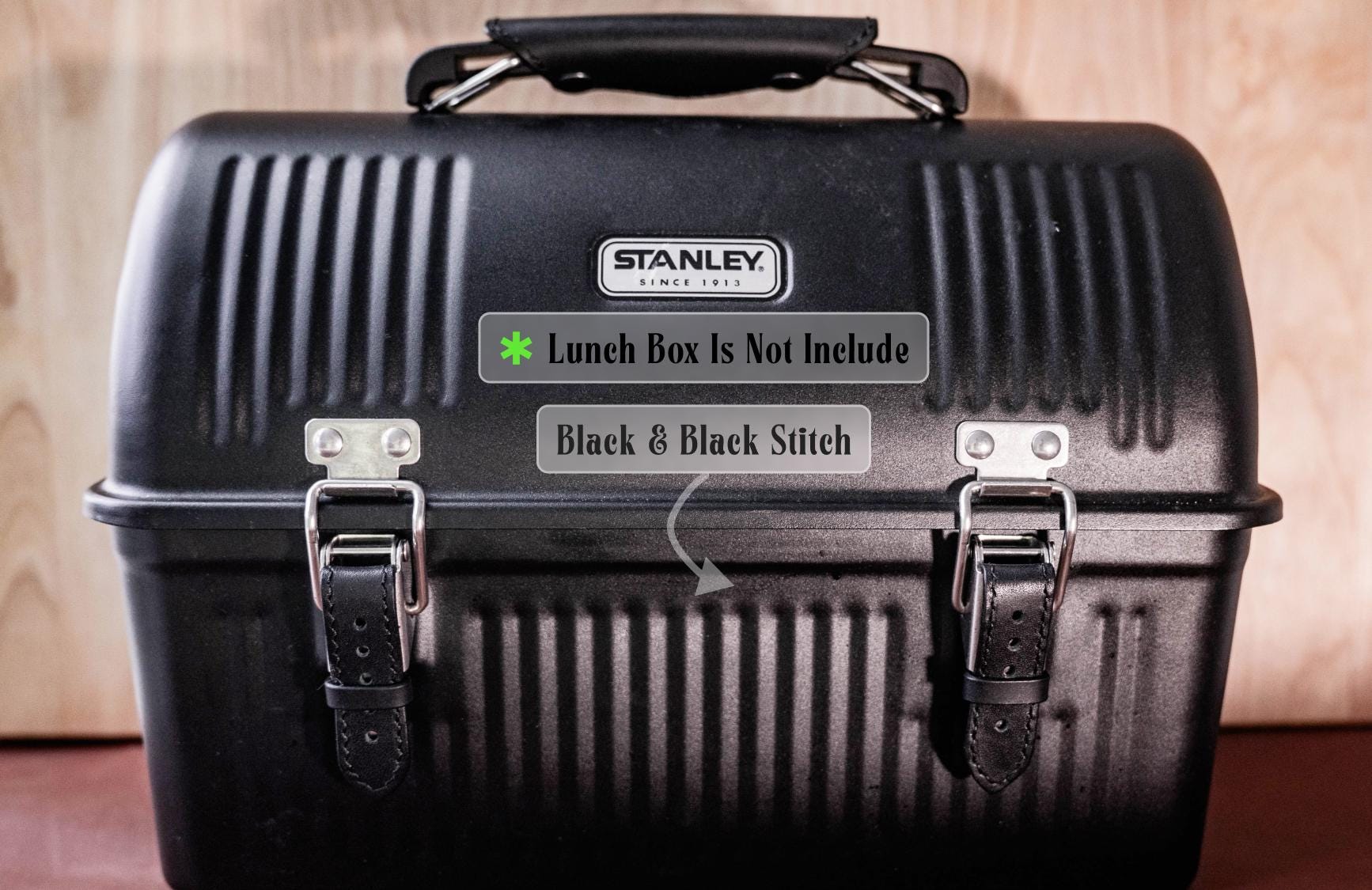 Personalized Leather Stanley Lunch Box Strap Set With Insert Tray