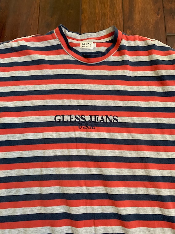 Vintage guess striped tee cheap