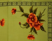 Orange Red Poppies Tablecloth - Vintage Poppy Flowers Square Cloth