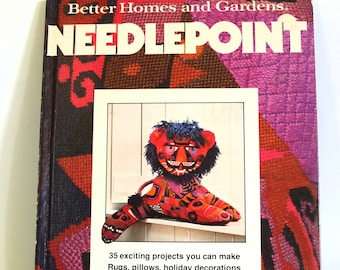 Better Homes and Gardens Needlepoint Book - Vintage Step By Step Instructions DIY Craft Embroidery