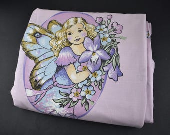 Vintage Shirley Barber Fairy Violette Quilt Cover & Pillowcases - Fairies Poly Cotton Duvet Set - Australian Single Size