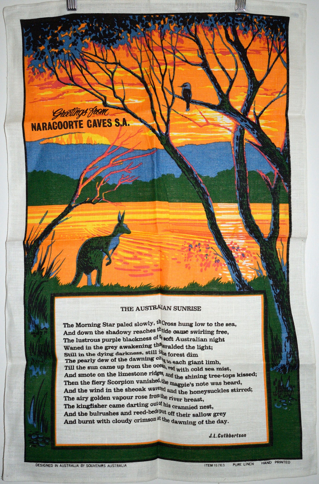 Vintage the Australian Sunrise Poem by JL Cuthbertson Tea - Etsy
