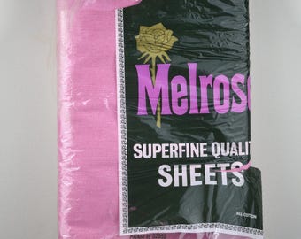 Vintage Pink Single Flat Sheets x 2 |  All Cotton Bedding by Melrose