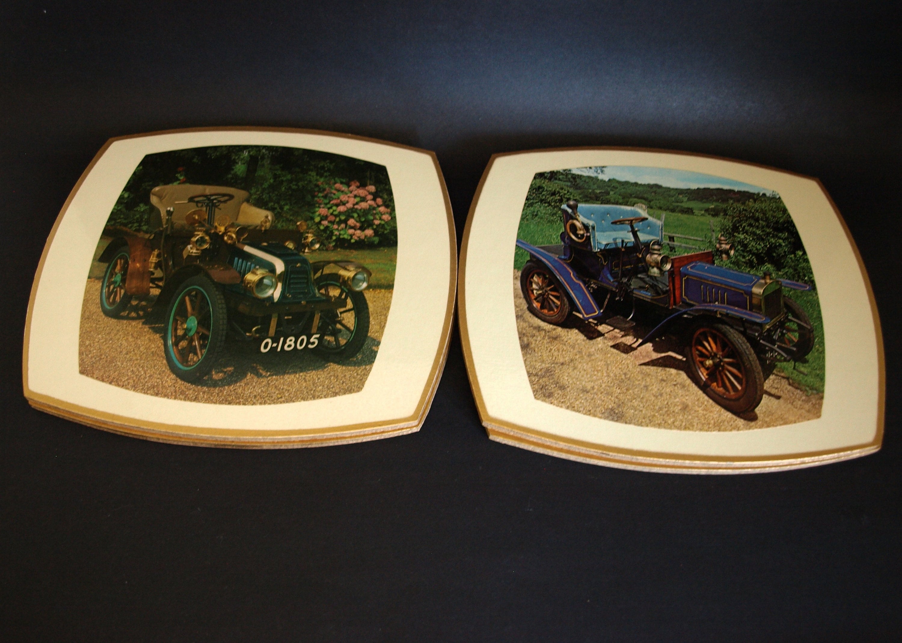 Classic Car Placemats Set of Six Vintage Early Automobile Etsy