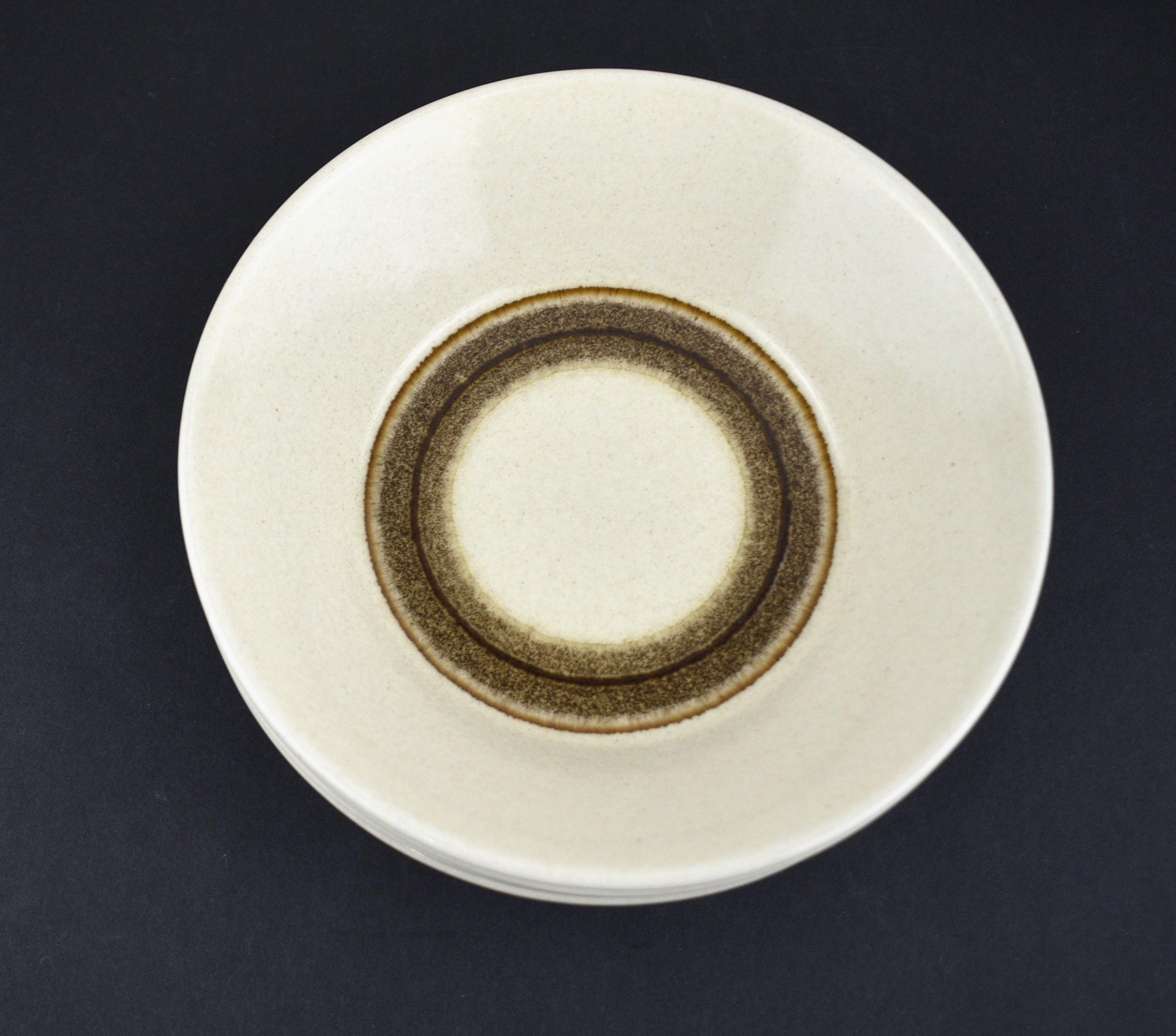 Vintage Crown Lynn Earthstone Landscape Bowls X 4 - D625 - Made in