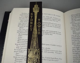 Vintage Sydney Tower Centre Point Leather Bookmark - Australia Collector Souvenir Book Mark