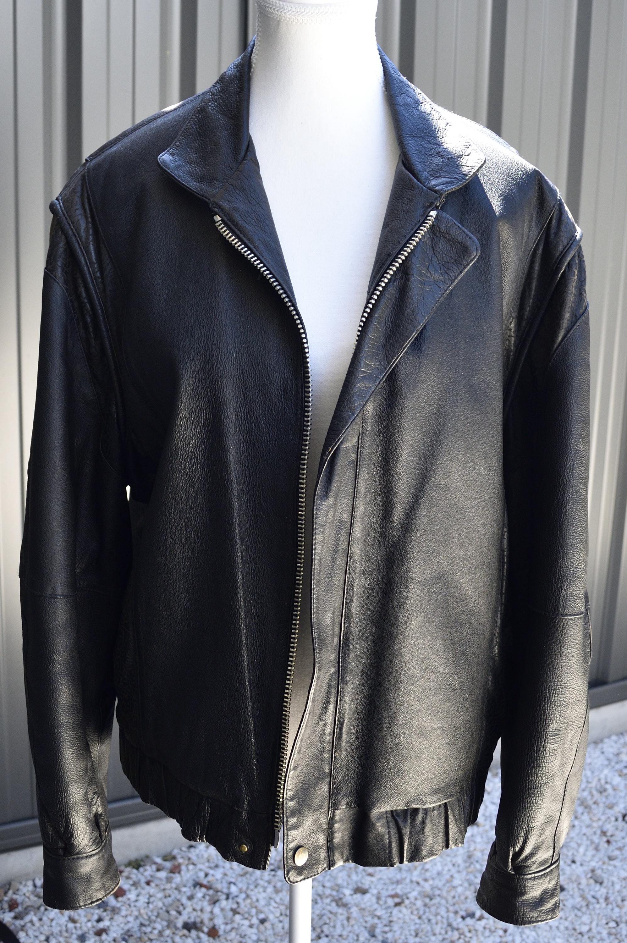 Thrifted leather jacket - Etsy 日本