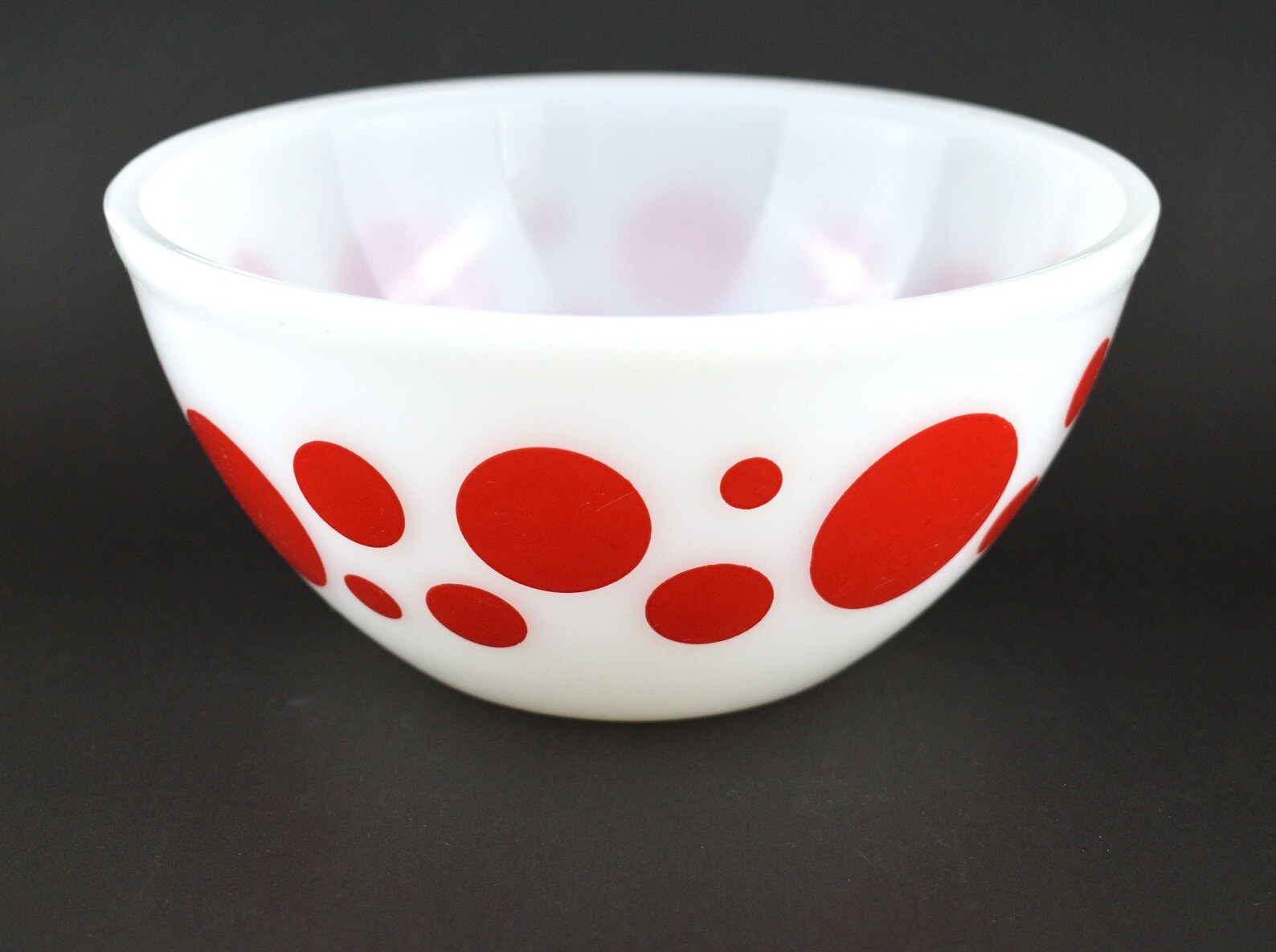 Agee Pyrex Red Polka Dot Mixing Bowl Vintage Kitchen Made Etsy