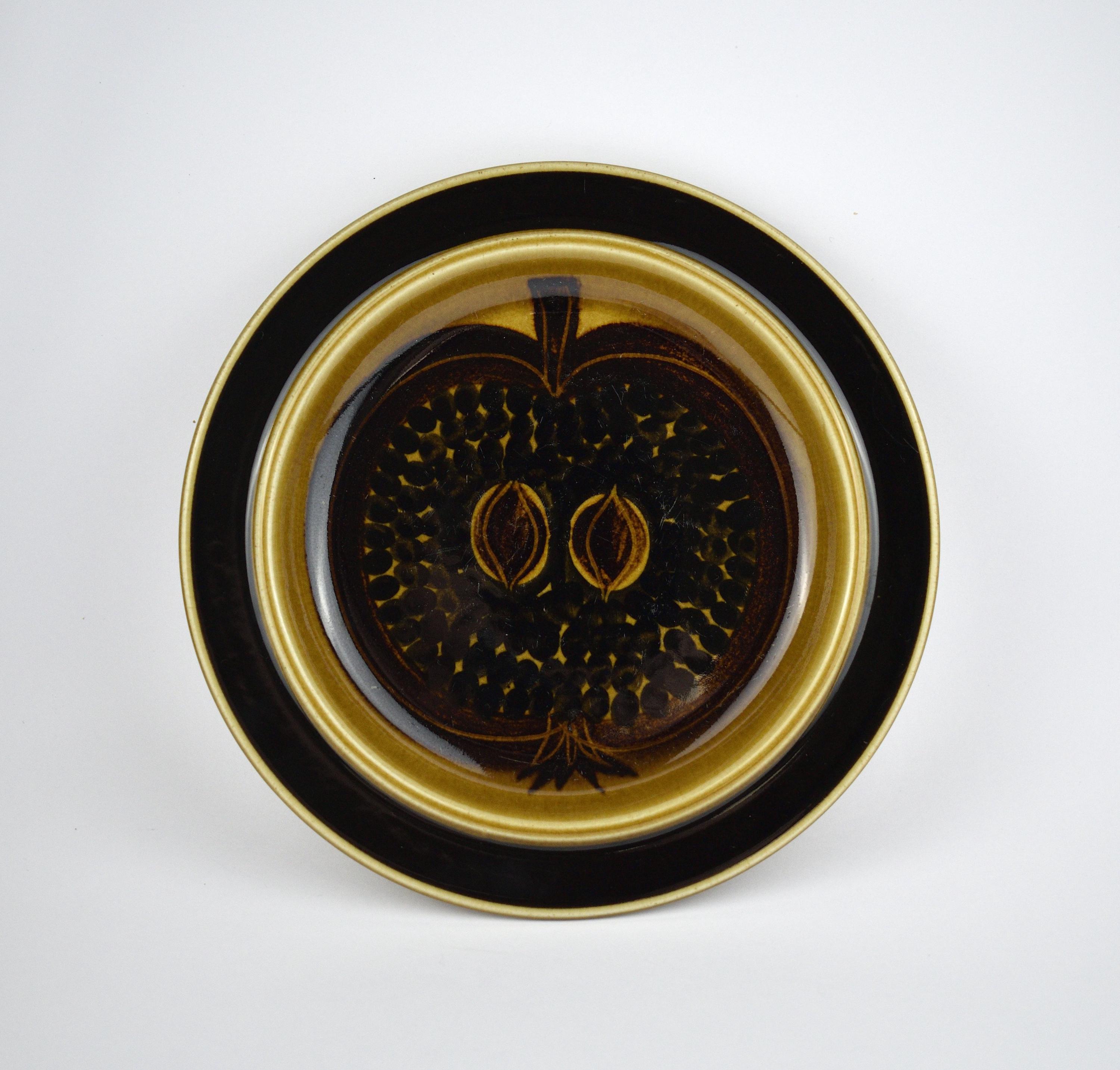 ARABIA Finland プレート 皿 フルーツ柄 Arabia Finland Fructus Side Plate - Mid Century Apple Pomegranate