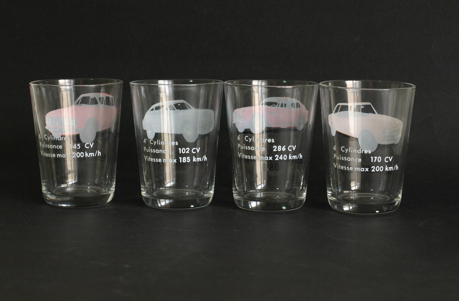 Vintage Classic Cars Drinking Glasses Reims Aston Martin Etsy