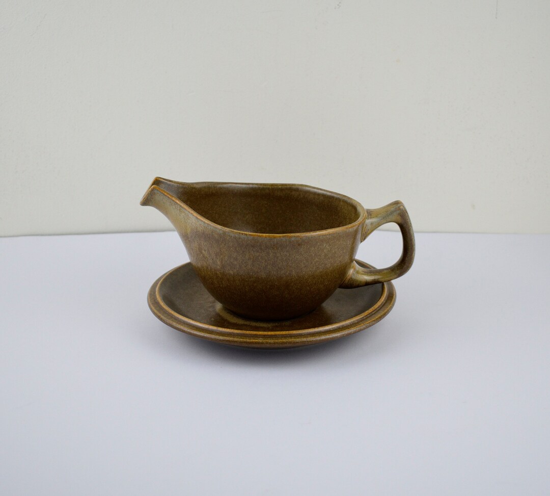 Temuka Riverstone Gravy Boat With Plate Vintage Retro Etsy Australia