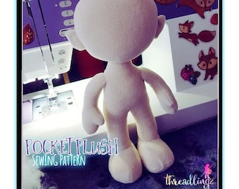 Pattern : Pocket Plush Simple Sewing Pattern - Beginner Friendly