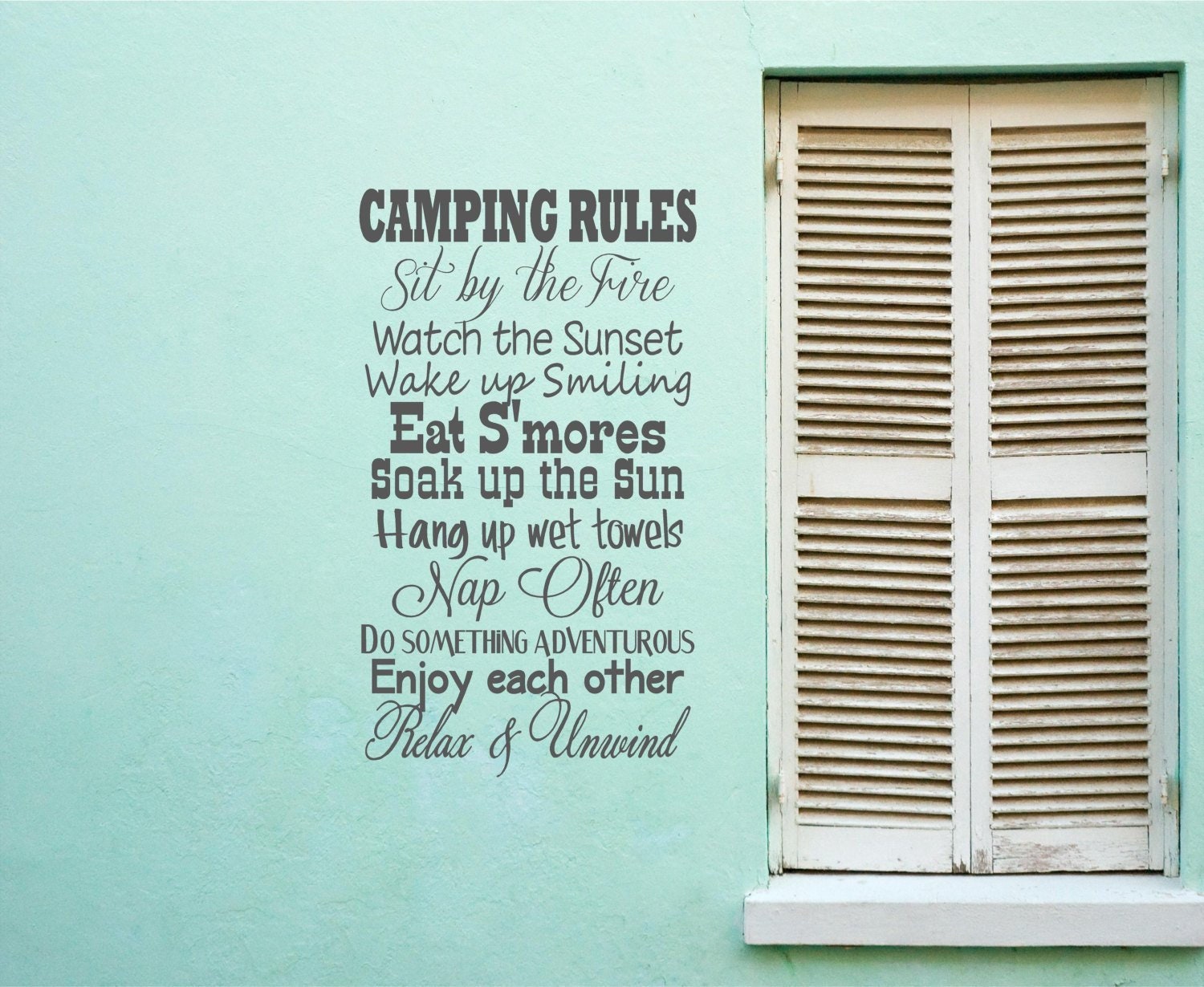 Campsite Rules.