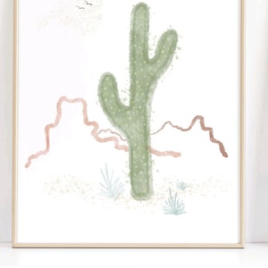 Wüste Kaktus Babyzimmer Druck Kaktus Kinderzimmer Poster Wüste Babyzimmer Poster Wüste Arizona Wall Art New Mexico Wandkunst