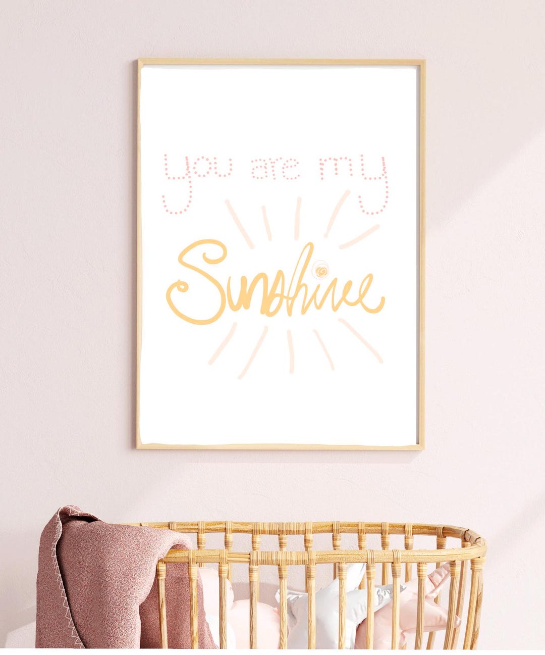 Baby You Are My Sunshine Decorations Colorful Playroom Wall You Are My ...