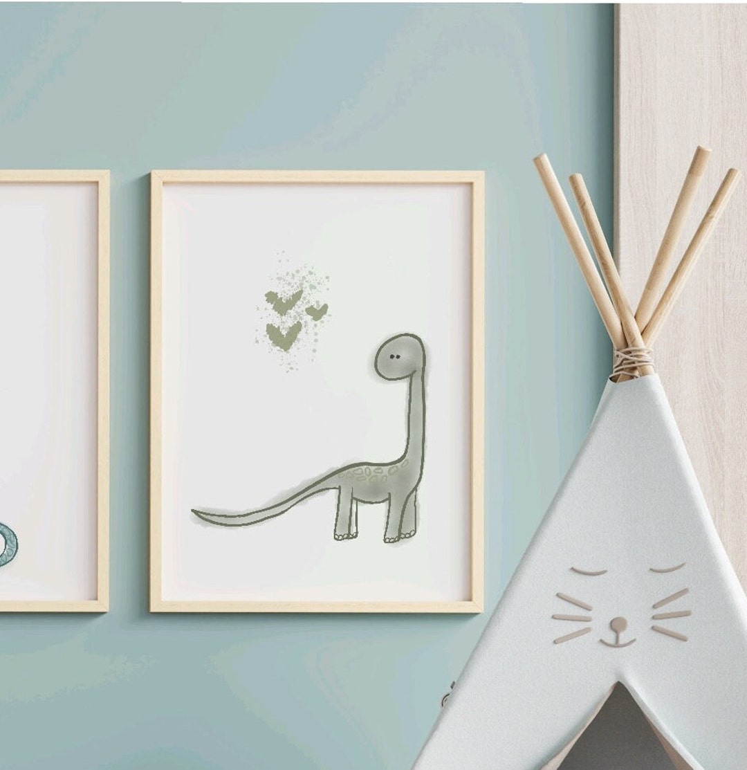 Dinosaur Nursery Print Dinosaur Baby Room Wall Art Boy Nursery Decor ...