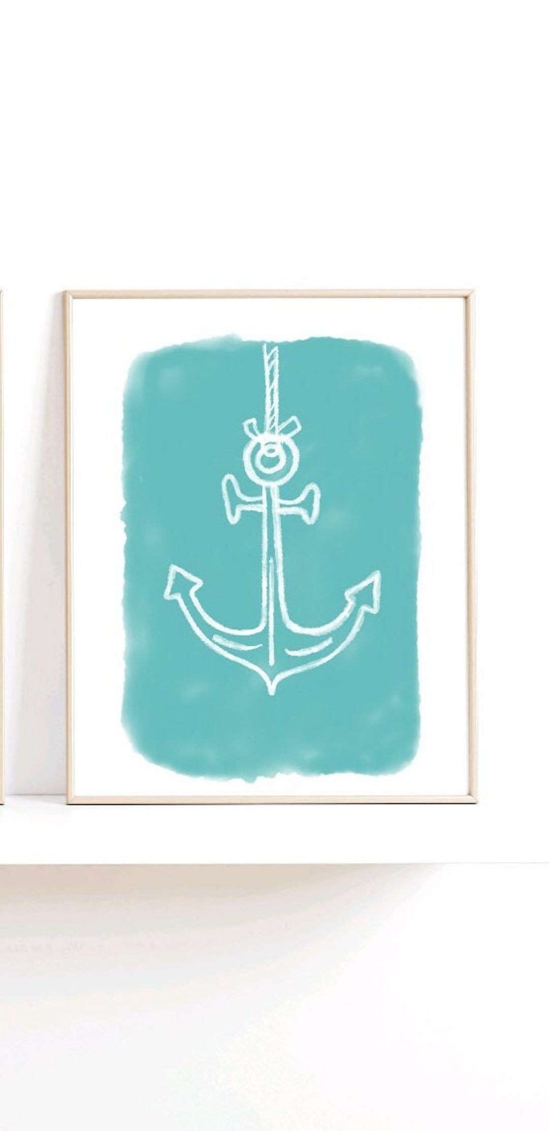 Anchor Nursery Print Ocean Nursery Decor Nautical Nursery Wall Art Boat ...
