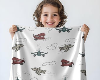 Baby Plane Blanket Fleece Airplane Nursery Dec Baby Airplane Blanket Airplane Baby Boy Blanket Airplane Baby Room Plane Artwork Boys Room