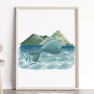 Ocean Nursery Decor Nautical Nursery Wall Art Whale Beach Baby Room Under The Sea Nursery Prints Gender Neutral Baby Room Baby Shower Gift