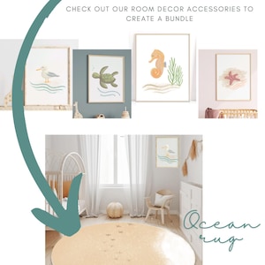 Ocean Nursery Decor Nautical Nursery Wall Art Seagull Beach Baby Room ...
