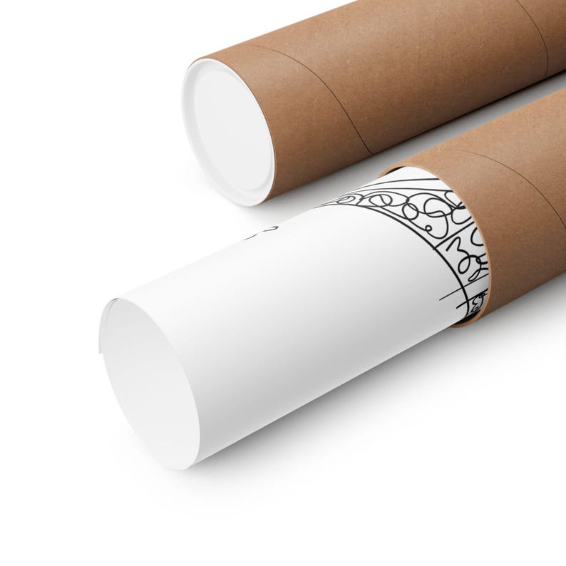 Poster rolled up in mailing tube