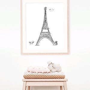 Paris Nursery Print Paris Bistro Decor Paris Artwork Paris Nursery Art Paris Nursery Print Paris Print Nursery Paris French Girls Nursery