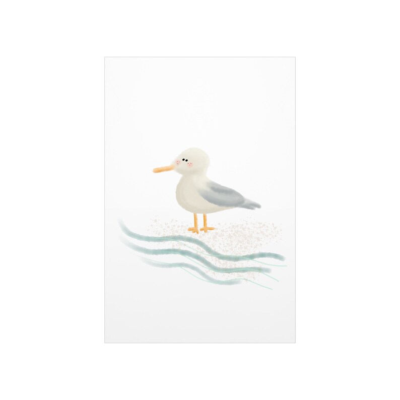 Ocean Nursery Decor Nautical Nursery Wall Art Seagull Beach - Etsy
