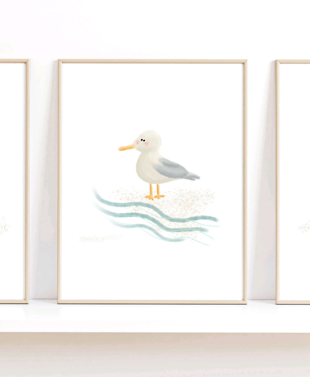 Ocean Nursery Decor Nautical Nursery Wall Art Seagull Beach Baby Room ...